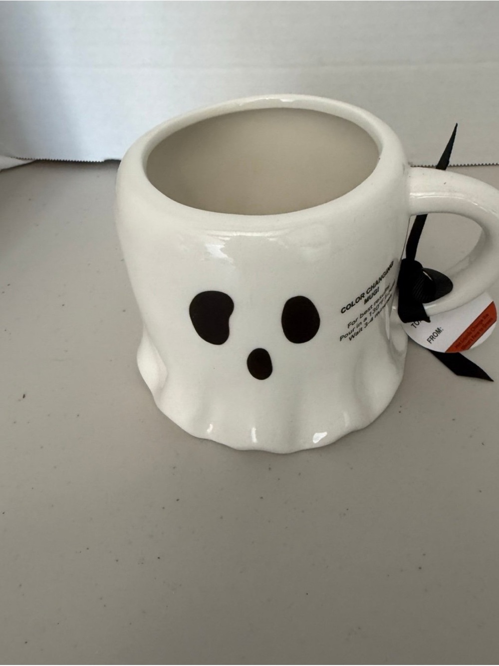 White Ghost Ceramic Mug by